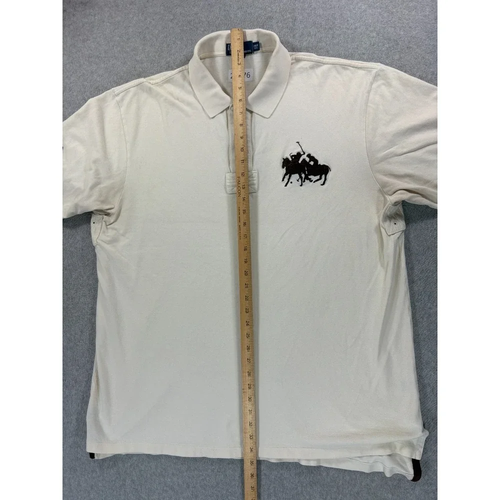 Polo Ralph Lauren Big Logo Short Sleeve Polo Shirt (Men's 2XL Tall) Tan